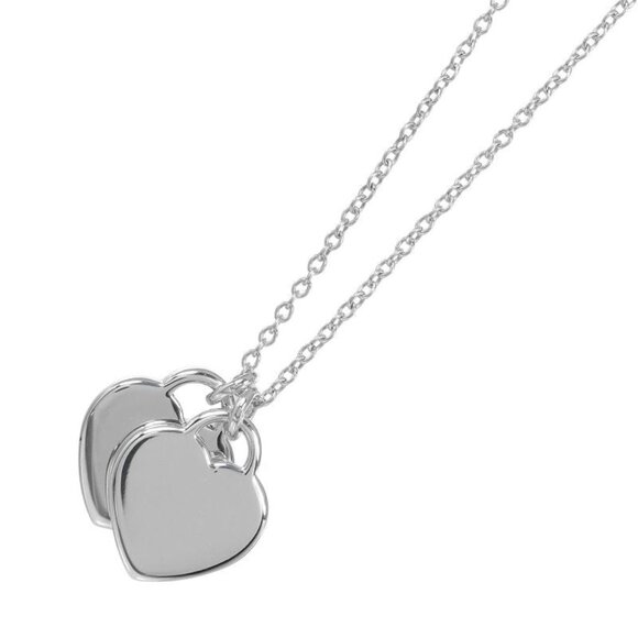 Tiffany & Co Return Toe Double Heart Silver 925 - Picture 3 of 8